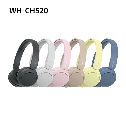 Sony WH-CH520 Kabellose Bluetooth On-Ear-Kopfhörer, 50h Akkulaufzeit, Schwarz