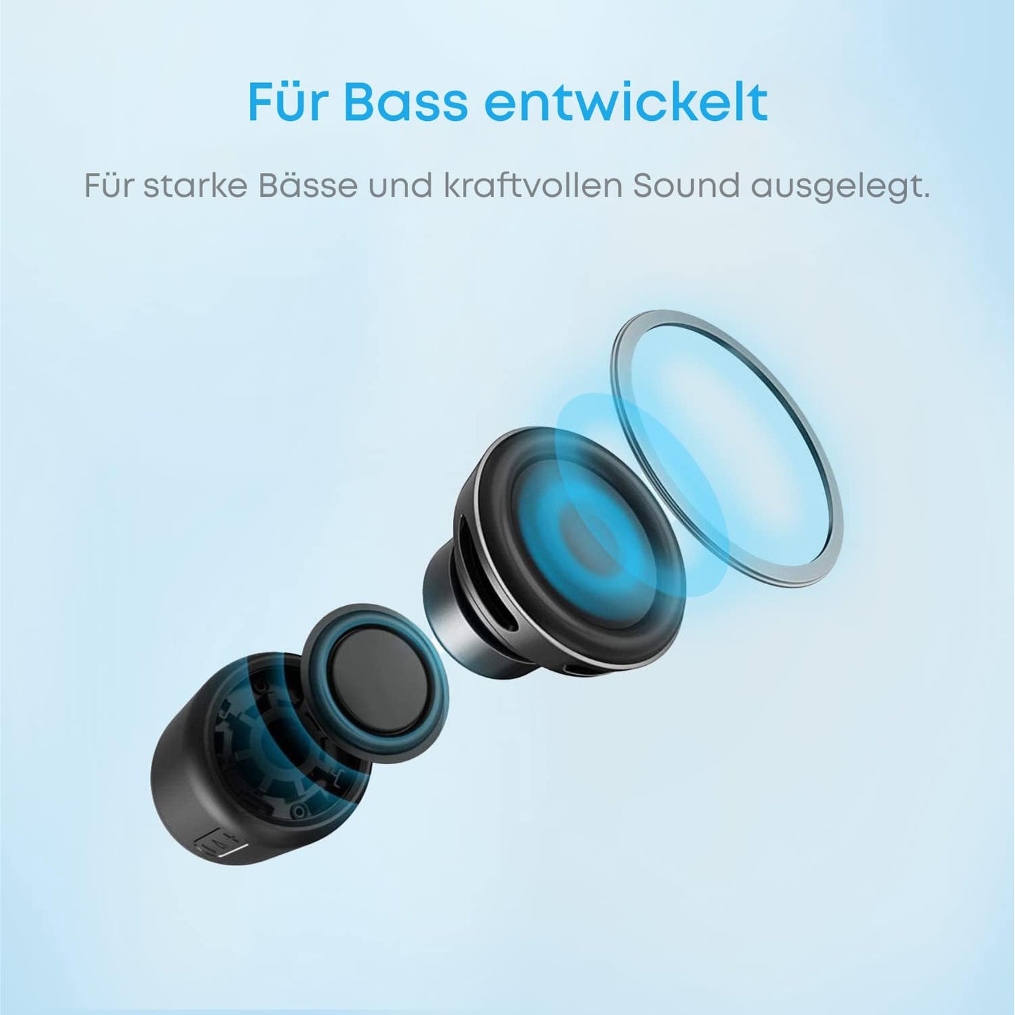 Anker Soundcore Mini Tragbarer Bluetooth-Lautsprecher, mit FM-Radio, 15h Akkulaufzeit