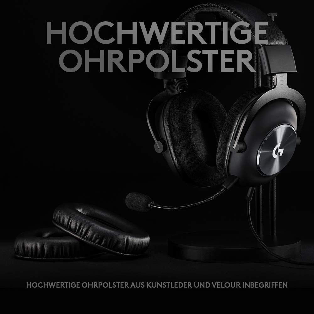 Logitech G PRO X Gaming-Headset, mit Blue VO!CE & DTS 7.1 Surround Sound, kabelgebunden, Schwarz