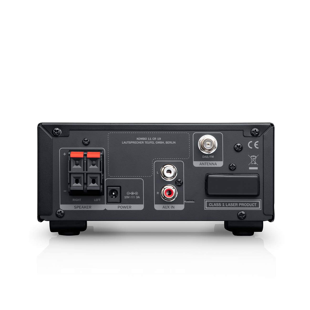 Teufel Kombo 11 DAB+ HiFi-Anlage mit Stereo-Lautsprechern, Schwarz