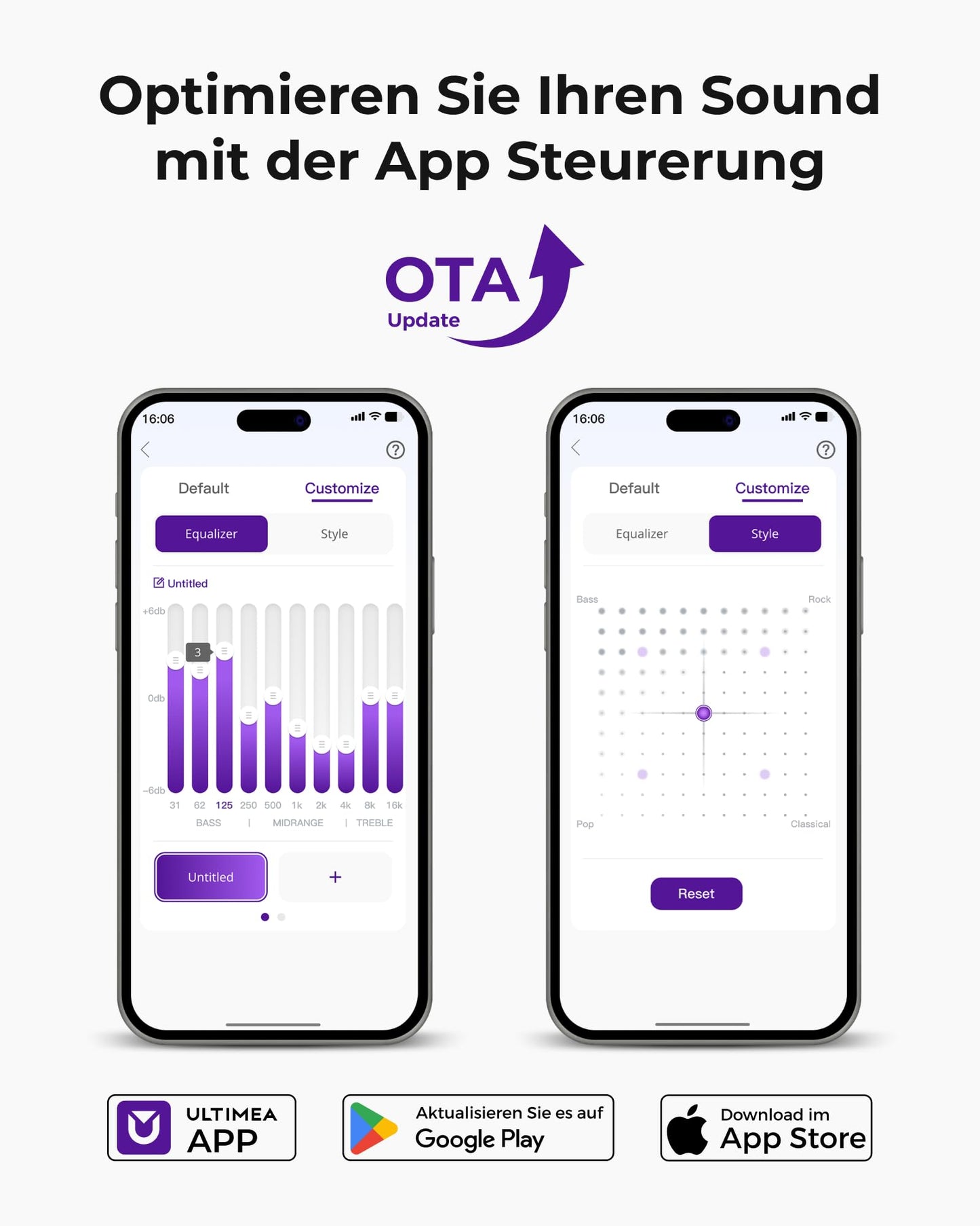 ULTIMEA 5.1ch Soundbar mit Dolby Atmos, VoiceMX, BassMX, APP, Heimkino 4D Surround Sound System, 340W Soundbar für TV Geräte mit Subwoofer, Bluetooth 5.4, Poseidon M60 Boom, Modell 2025