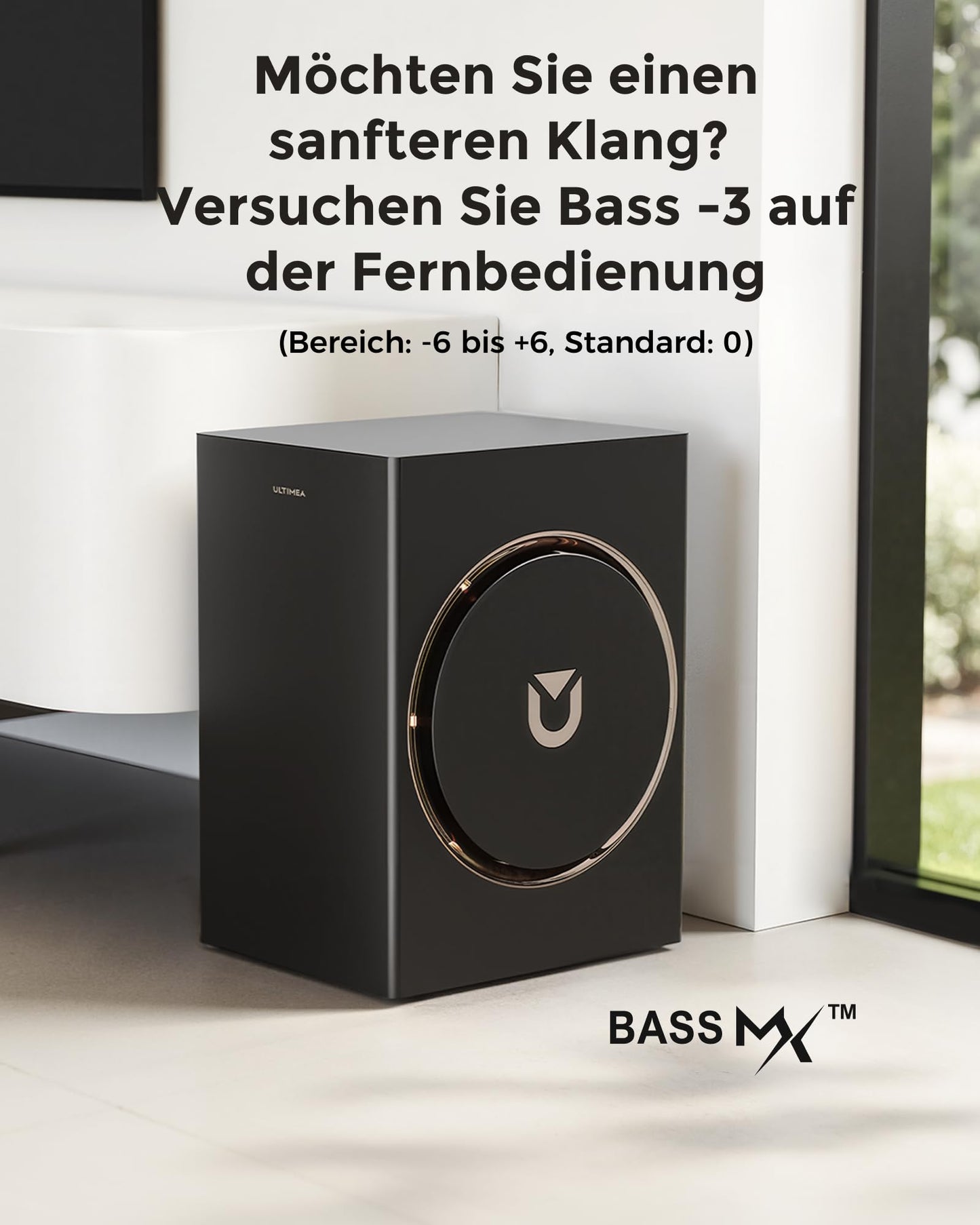 ULTIMEA 5.1.2 Soundbar mit Dolby Atmos, Surround Sound System für TV mit 2 Surround-Lautsprechern, App Steuerung, Soundbar für Smart TV mit Subwoofer für Heimkino, BT 5.4, HDMI eARC, Skywave F40 Boom