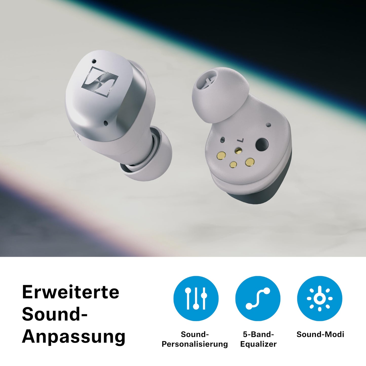 Sennheiser MOMENTUM True Wireless 4 Earbuds mit adaptiver ANC, Bluetooth 5.4, Schwarz Graphit