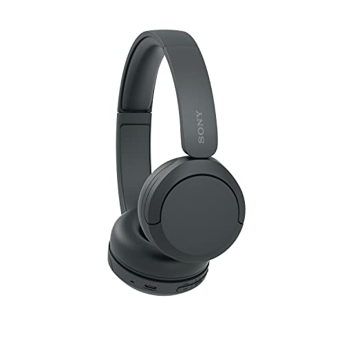 Sony WH-CH520 Kabellose Bluetooth On-Ear-Kopfhörer, 50h Akkulaufzeit, Schwarz