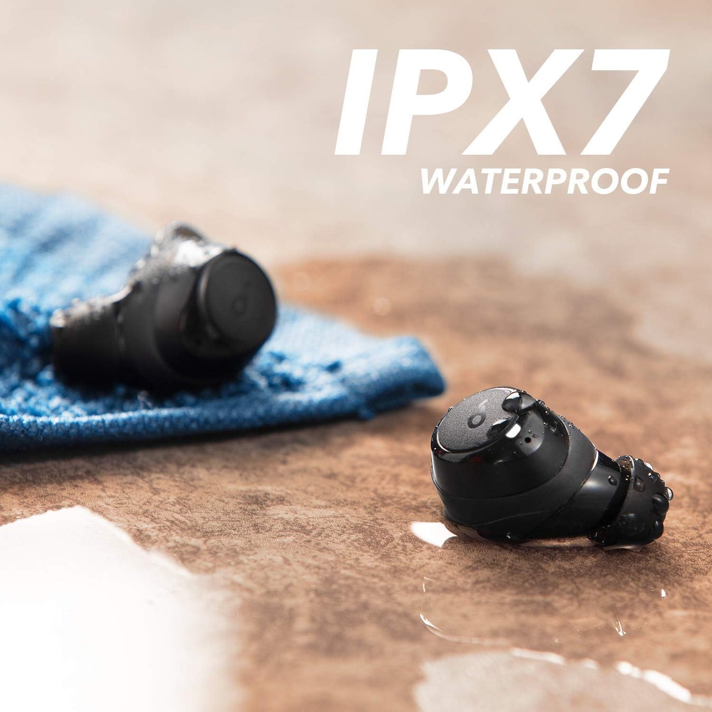 Soundcore A1 Sport Bluetooth In-Ear-Kopfhörer, IPX7 Wasserdicht, Schwarz