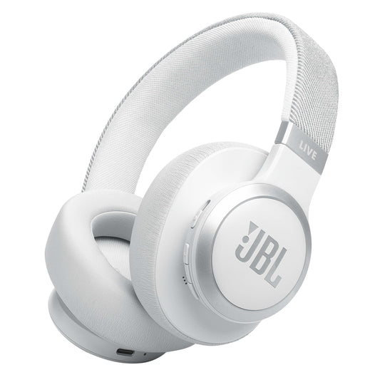 JBL Live 770 NC Kabellose Over-Ear Bluetooth-Kopfhörer mit aktiver Geräuschunterdrückung, Weiß